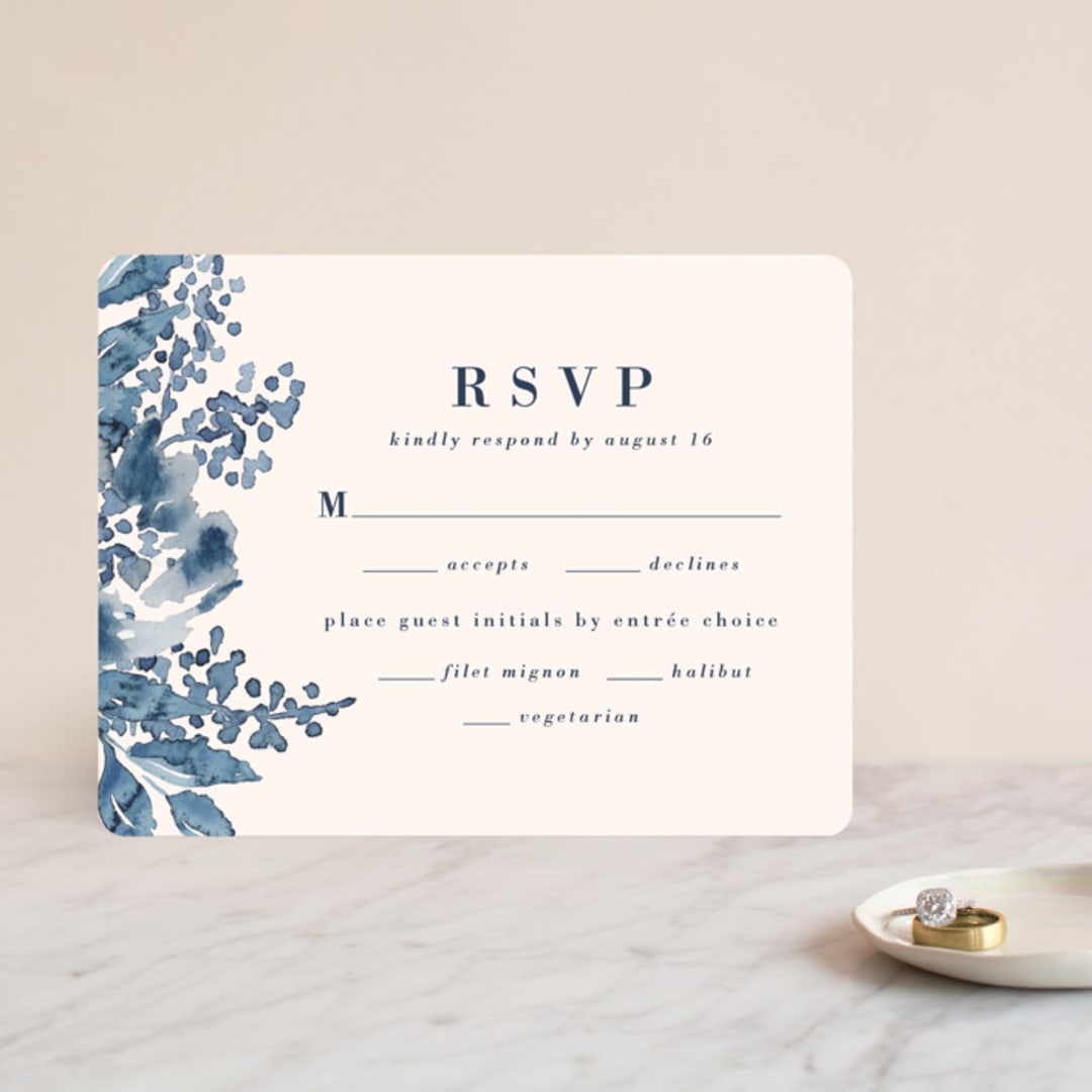 "Southern Comfort" - RSVP Cards in French Blue by Chris Griffith - Front