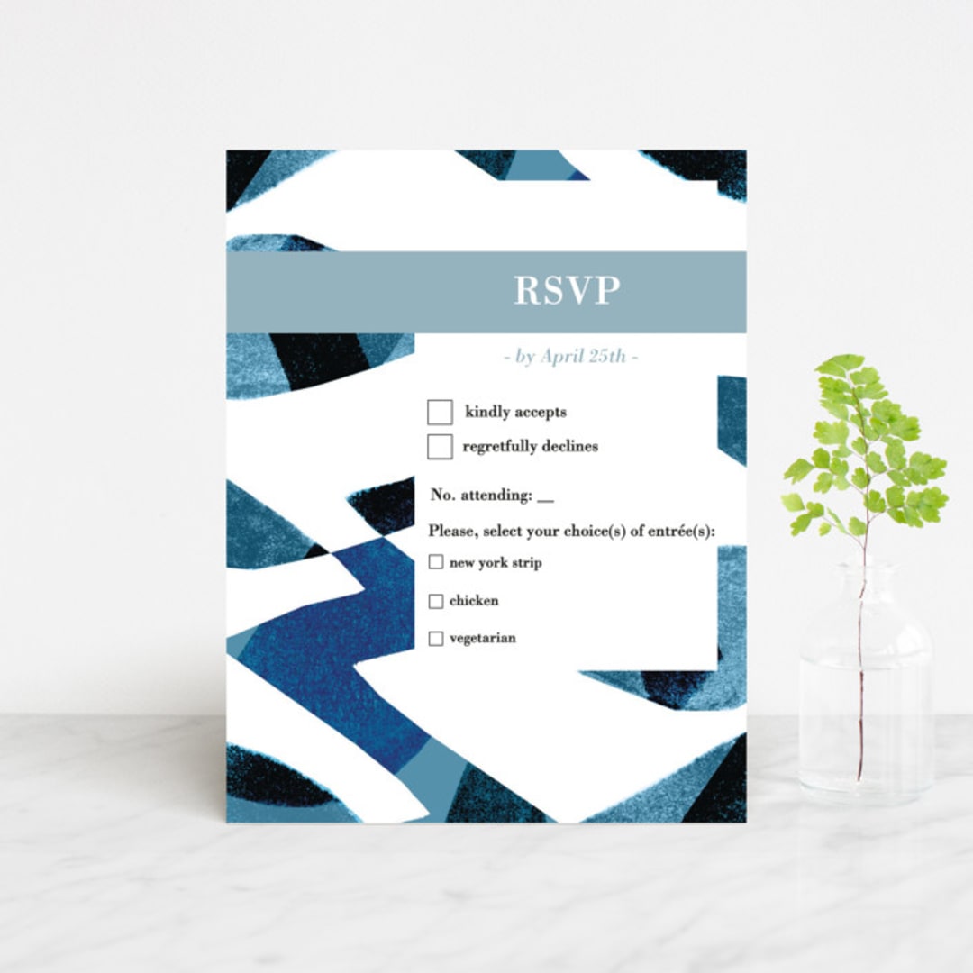 "Drops" - RSVP Cards in Sea by Bethania Lima - Front
