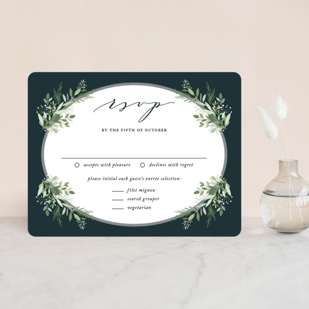 "Fresh Greenery" - RSVP Cards in Mystic Forest by Jennifer Postorino - Front