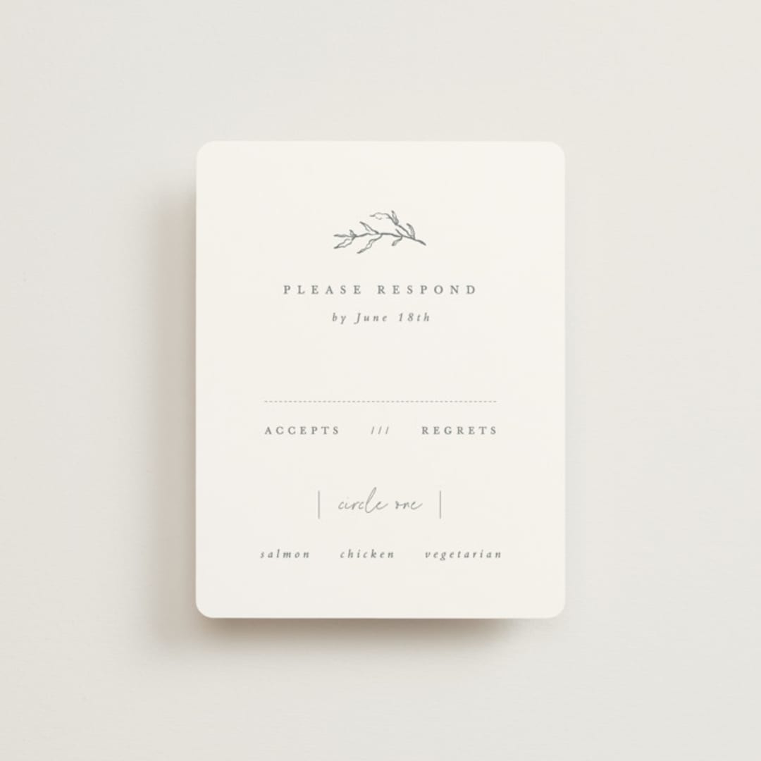 "Sketch" - RSVP Cards in Cloud by Sara Hicks Malone - Front