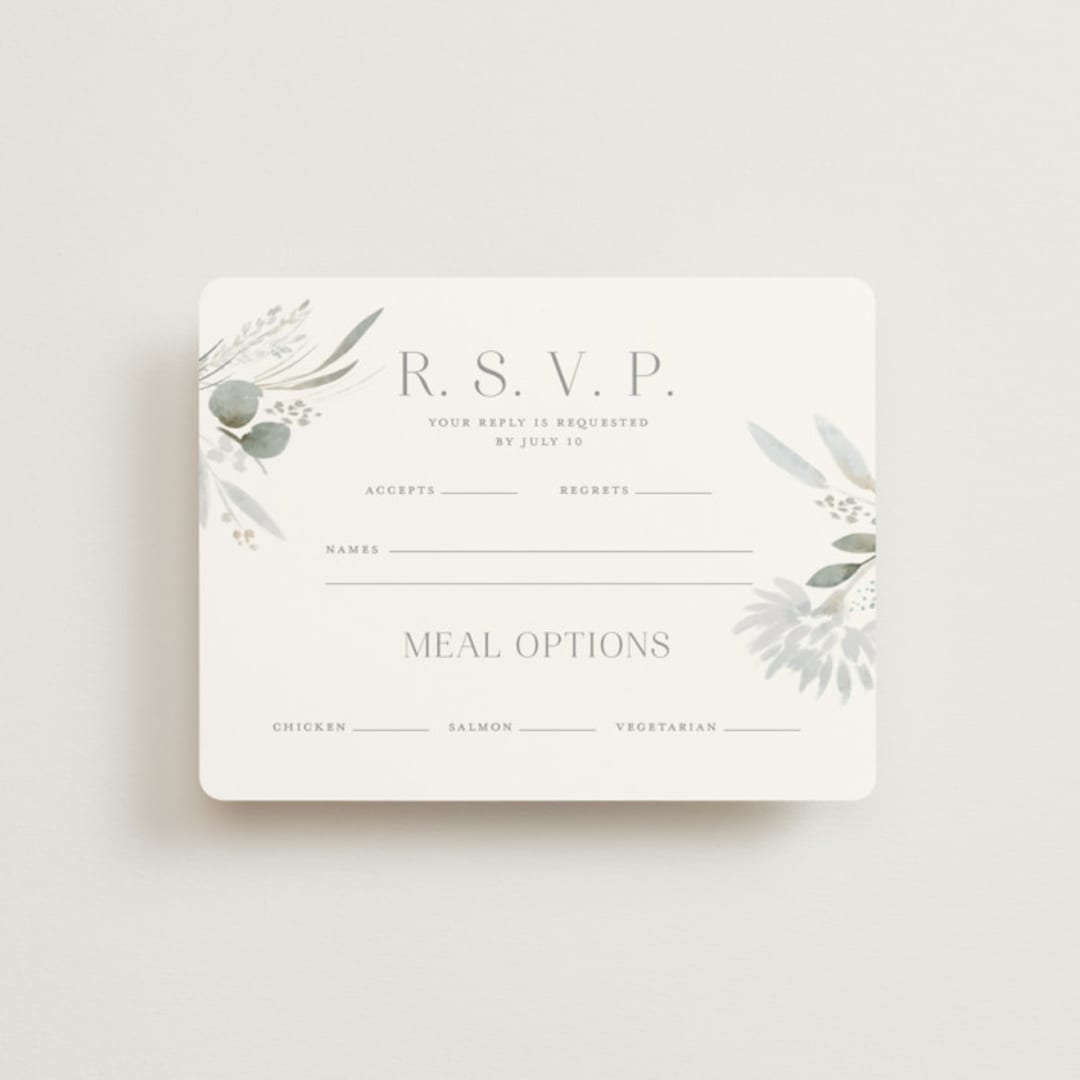 "Amorino" - RSVP Cards in Sage by Petra Kern - Front