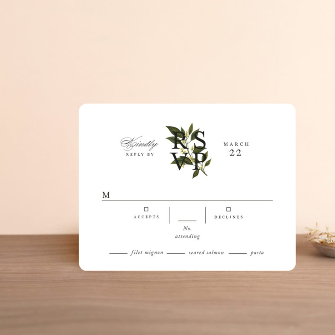 "Conservatory" - RSVP Cards in Honeysuckle by Jennifer Postorino - Front