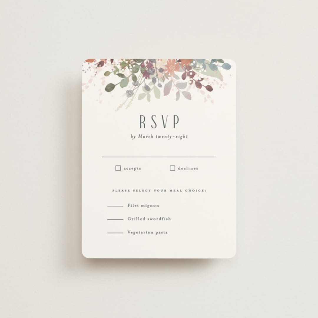 "Golden Hour" - RSVP Cards in Water Lily by Jennifer Wick - Front