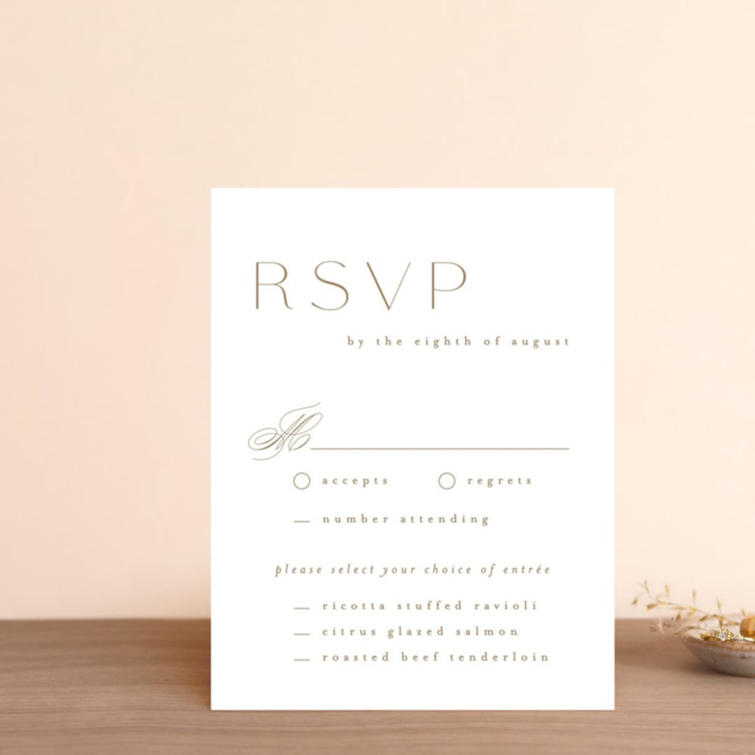 "Uncorked" - RSVP Cards in Golden by Kristie Kern - Front