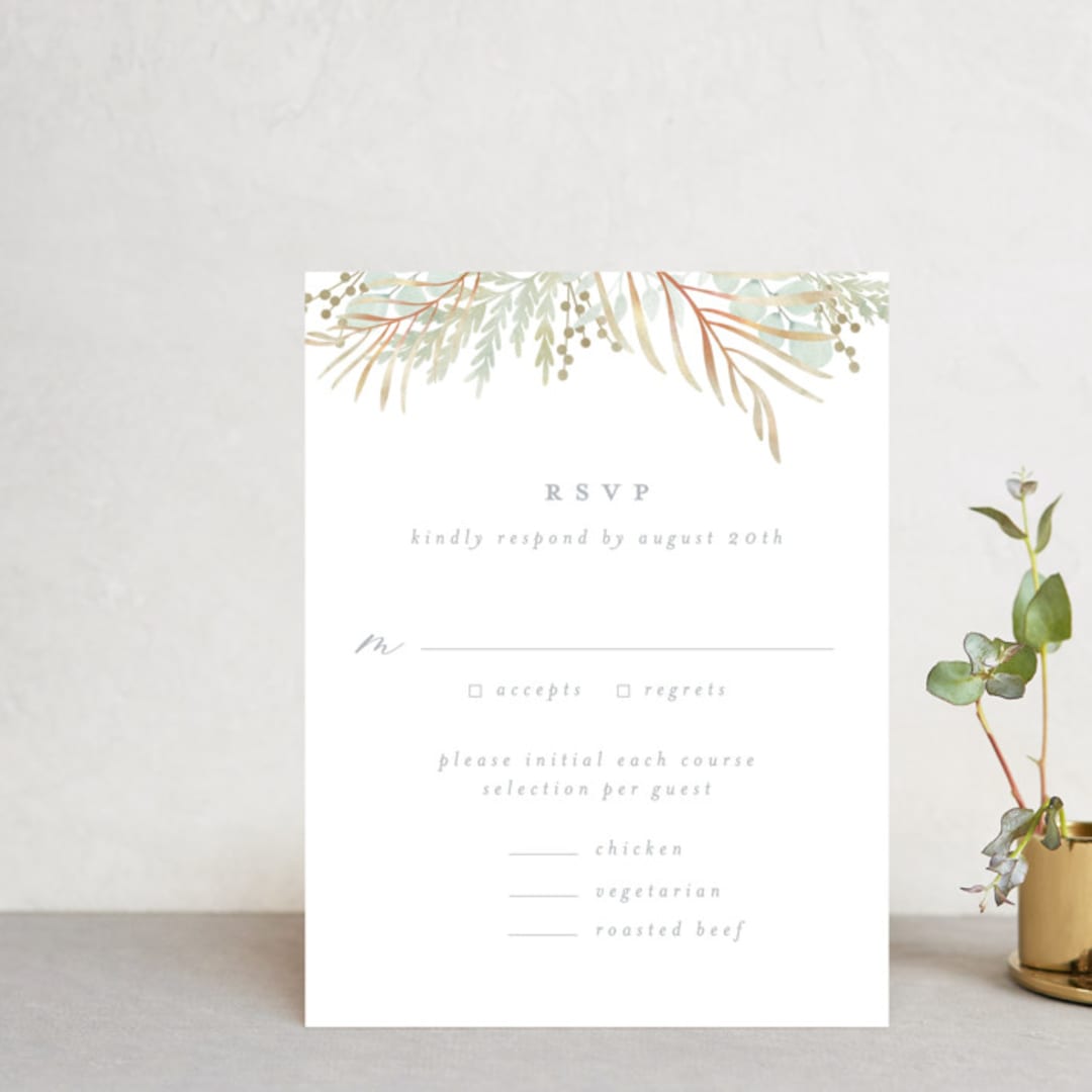 "In The Fall" - RSVP Cards in Slate by Ashlee Townsend - Front