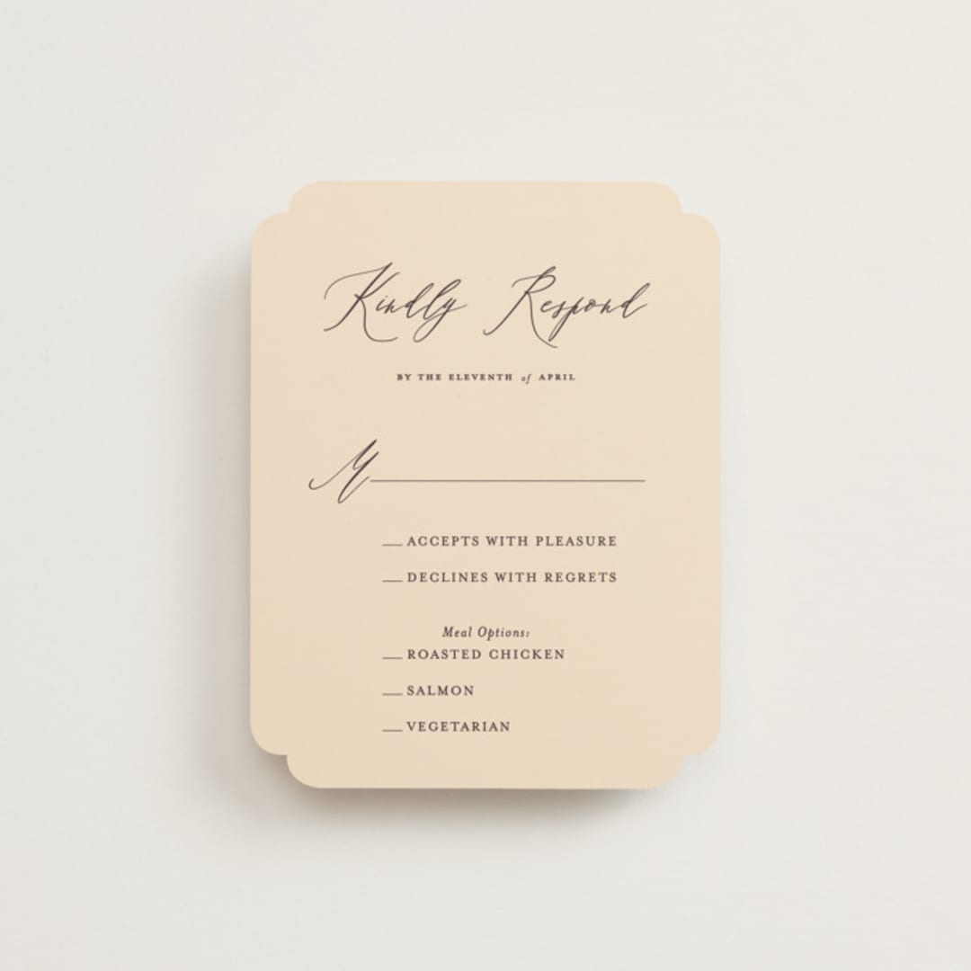 "un mariage photographique" - RSVP Cards in Mocha by Benita Crandall - Front