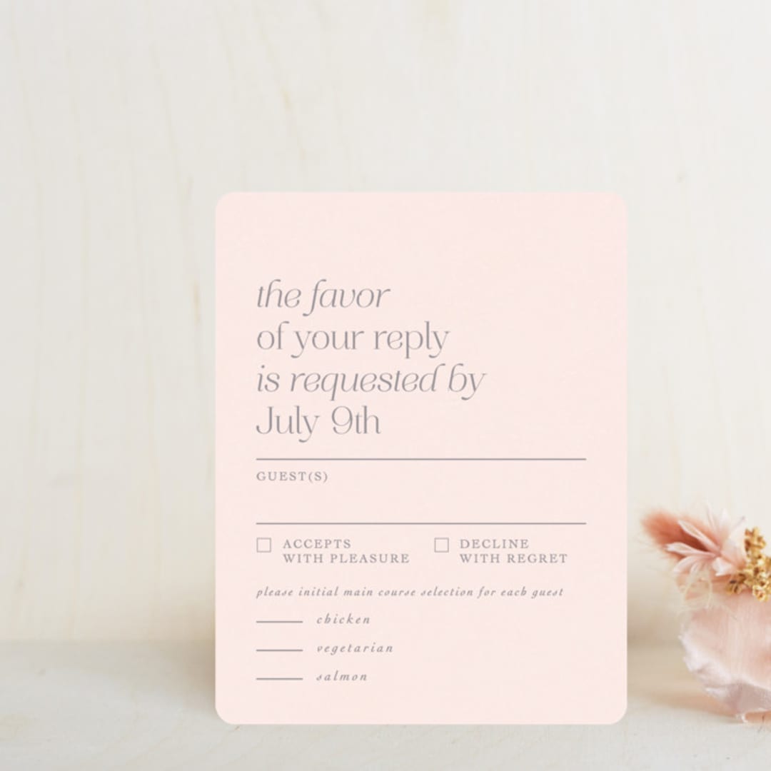 "legacy" - RSVP Cards in Pebble by Leia Matt - Front