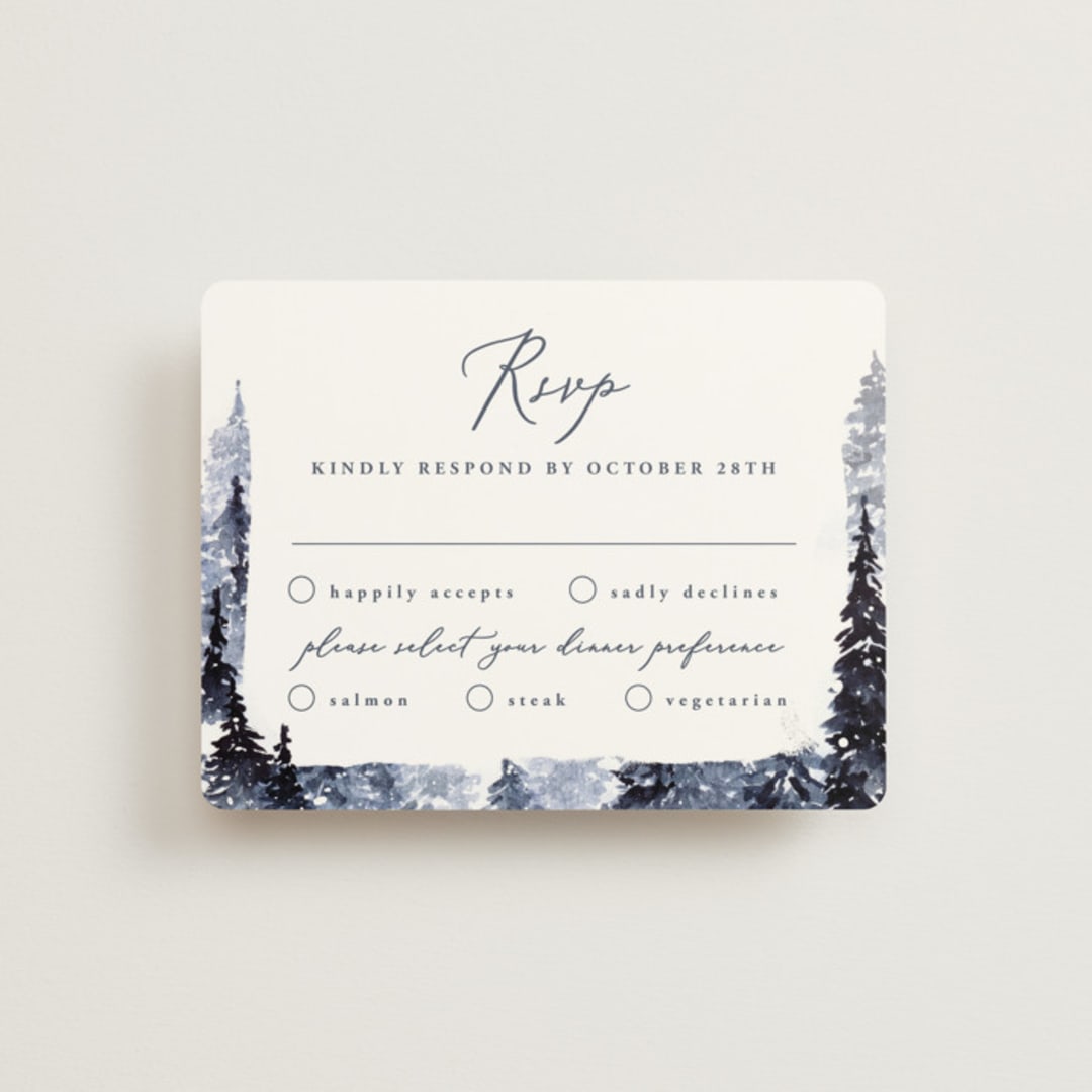 "Let it Snow" - RSVP Cards in Celestial by Anastasia Makarova - Front