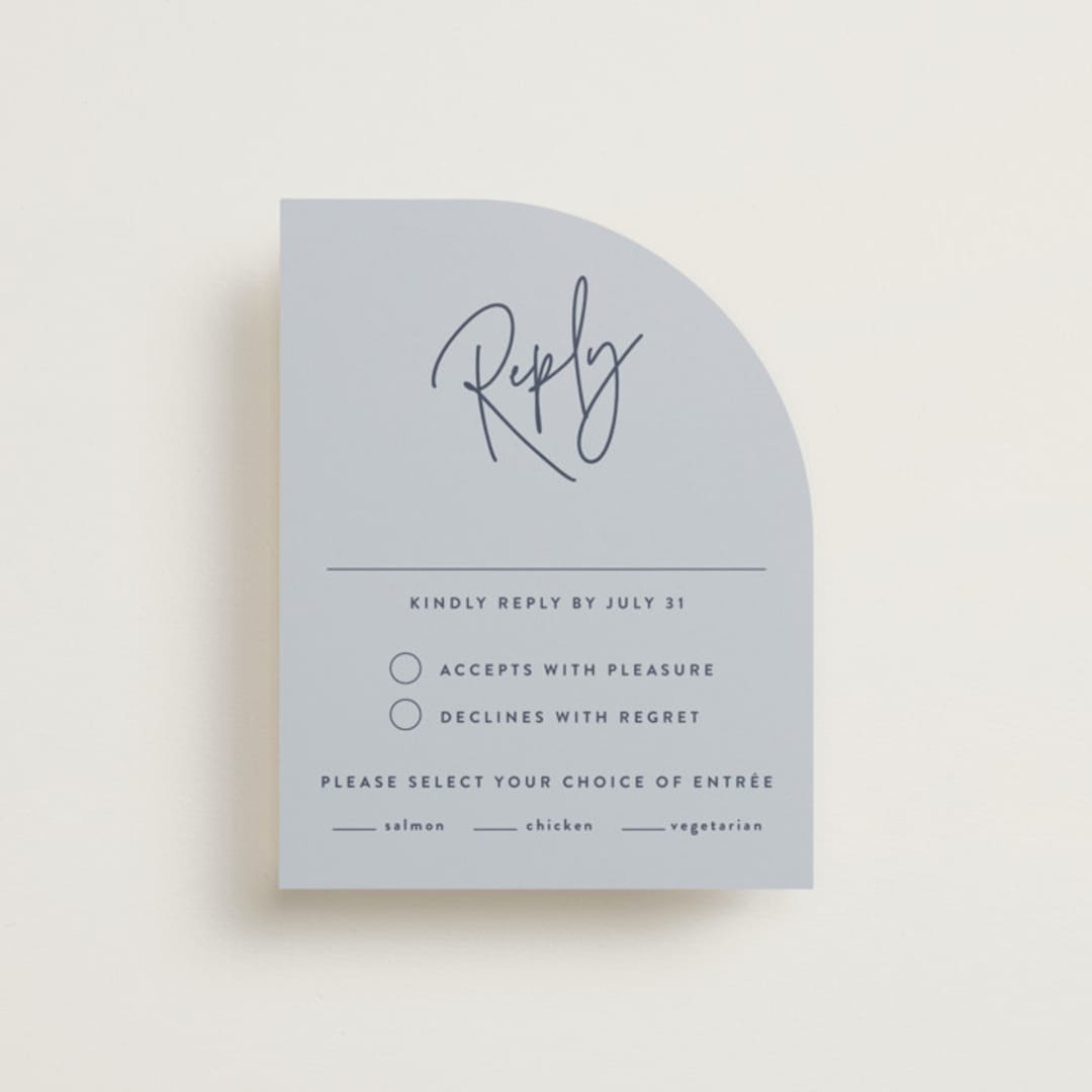 "Marked" - RSVP Cards in Navy by JoAnn Jinks - Front