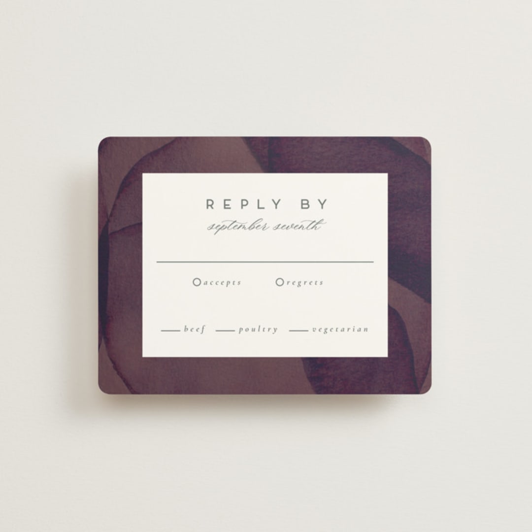 "Petalis" - RSVP Cards in Velvet by Christie Garcia - Front