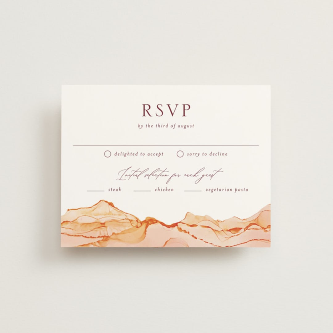 "Sandstone" - RSVP Cards in Topaz by Erin Deegan - Front