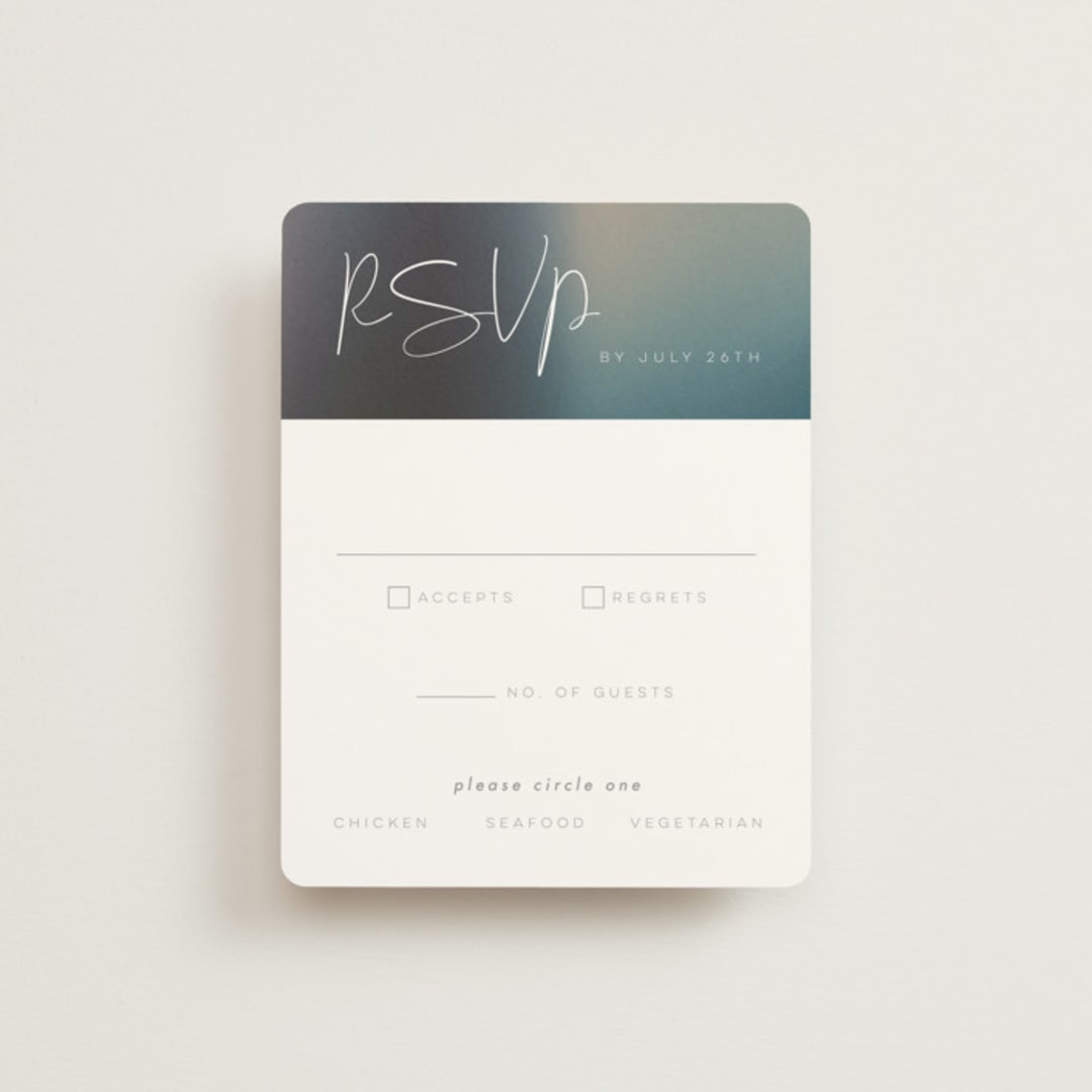 "Mystique" - RSVP Cards in Ocean by Lisa McLean - Front