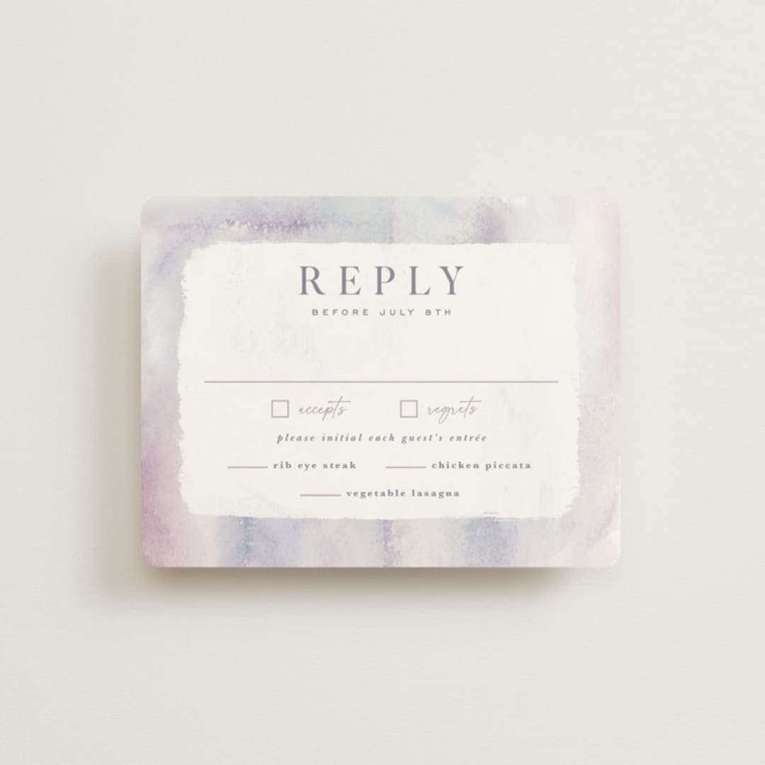 "Lavender fields" - RSVP Cards in Lavender by Hooray Creative - Front