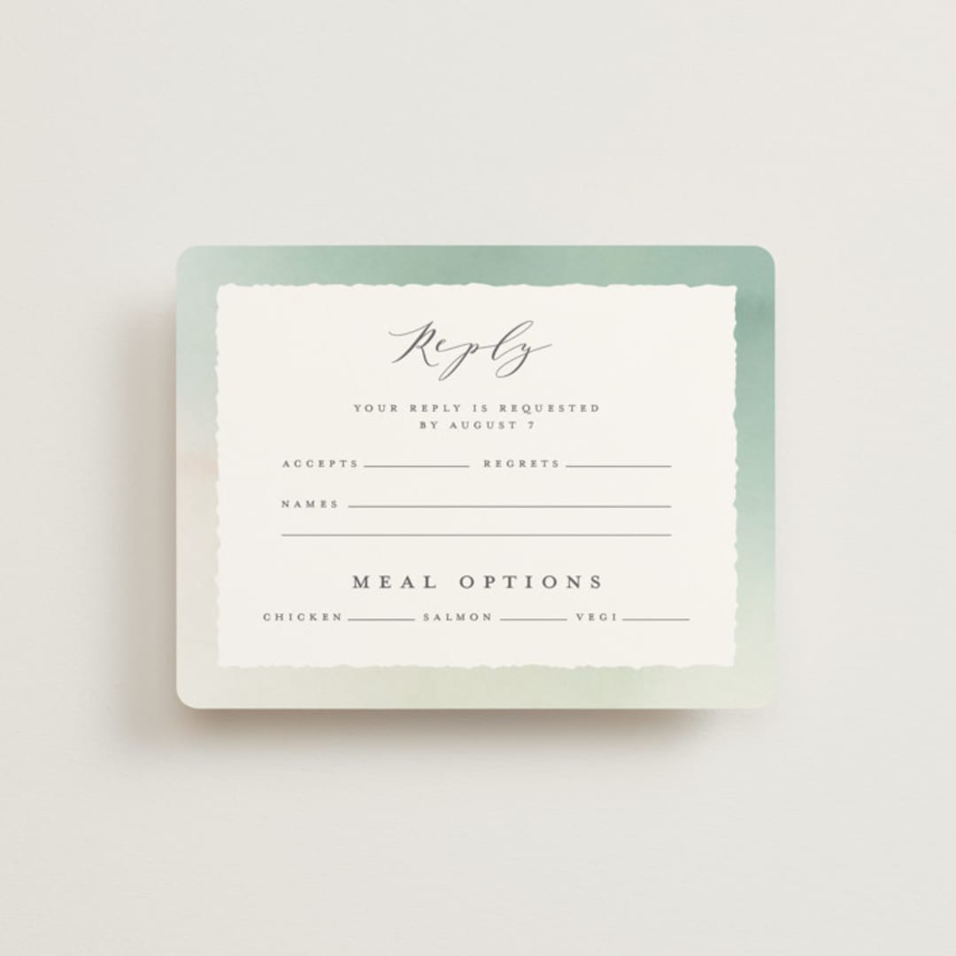 "The Field Of Love" - RSVP Cards in Evergreen by Petra Kern - Front