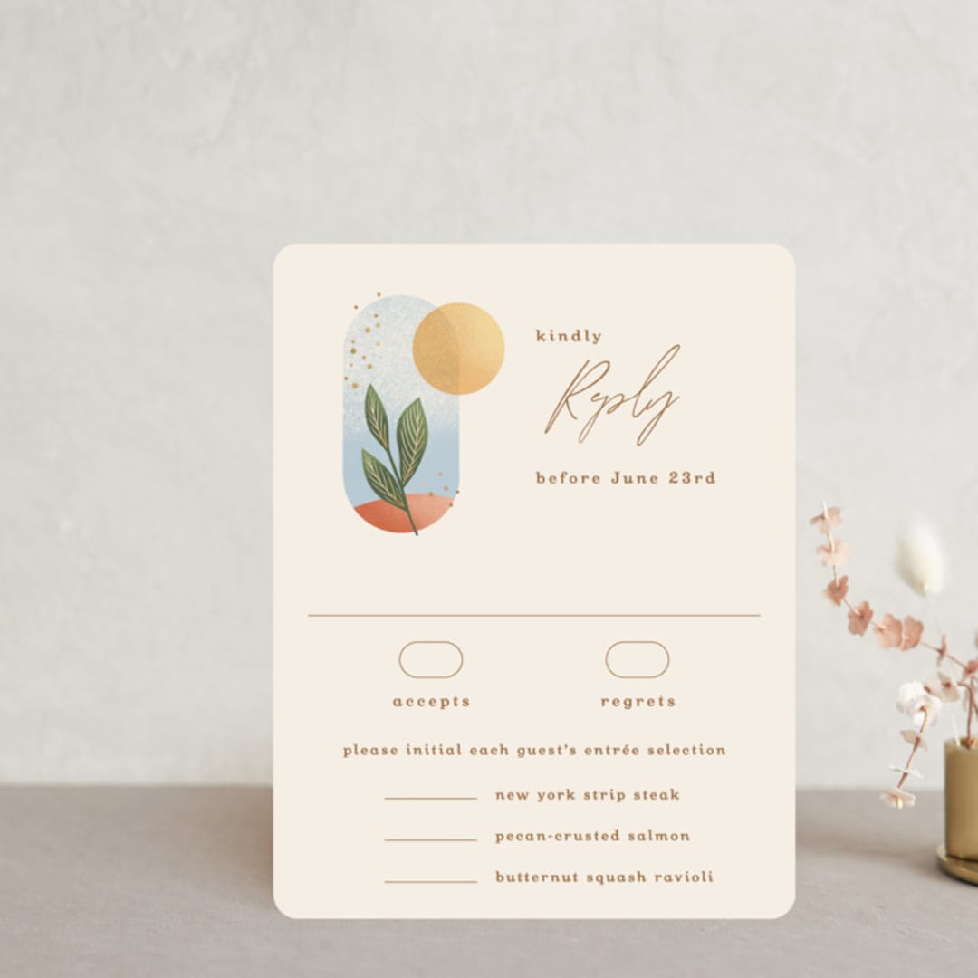 "Essence" - RSVP Cards in Ivory by Laura Bolter - Front