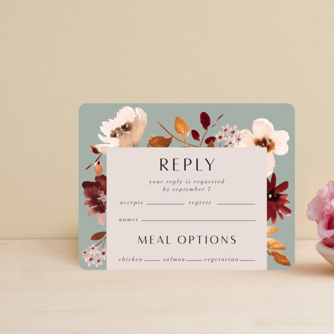 "Serenata" - RSVP Cards in Sage by Petra Kern - Front