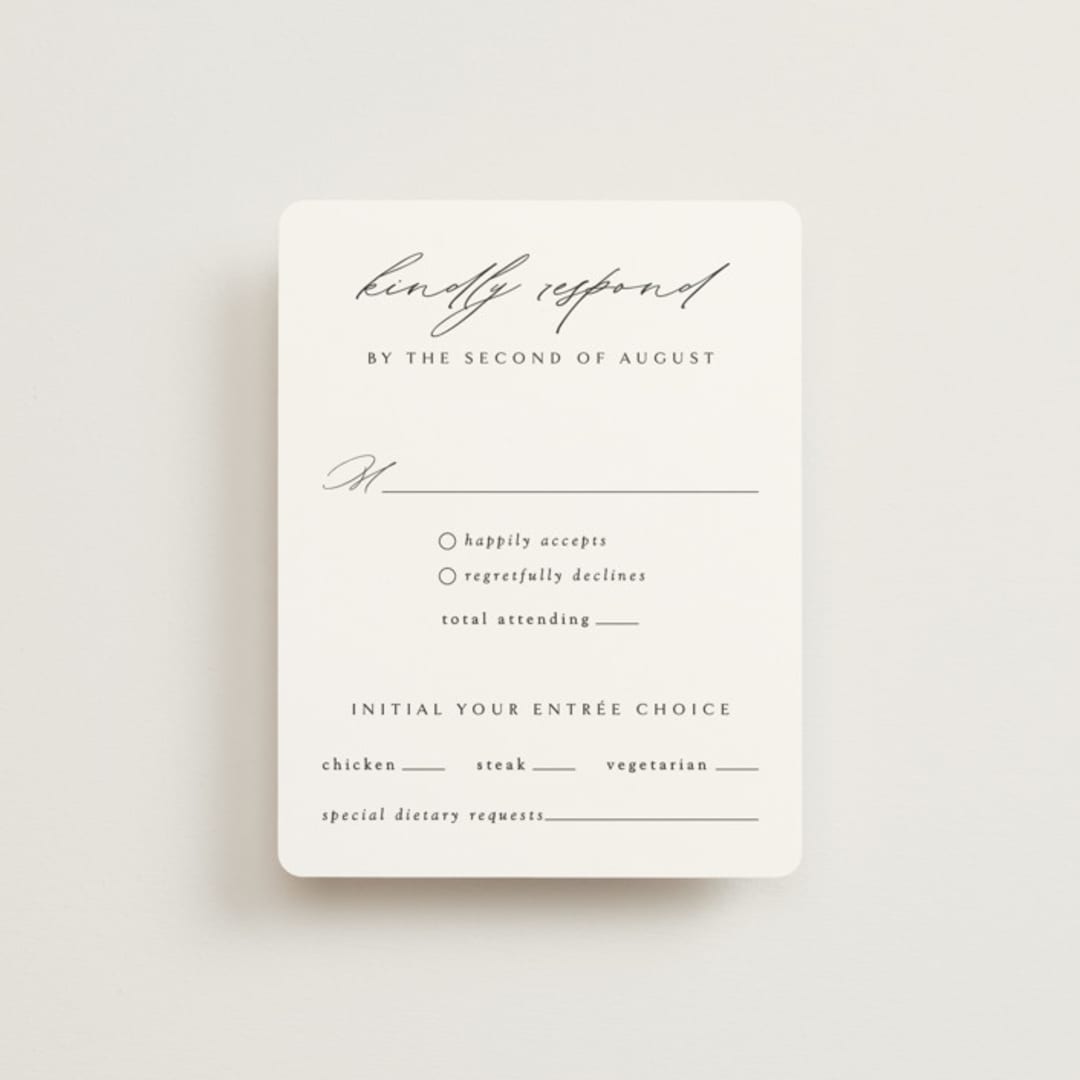"emerald" - RSVP Cards in Emerald by Andrea Cernin - Front