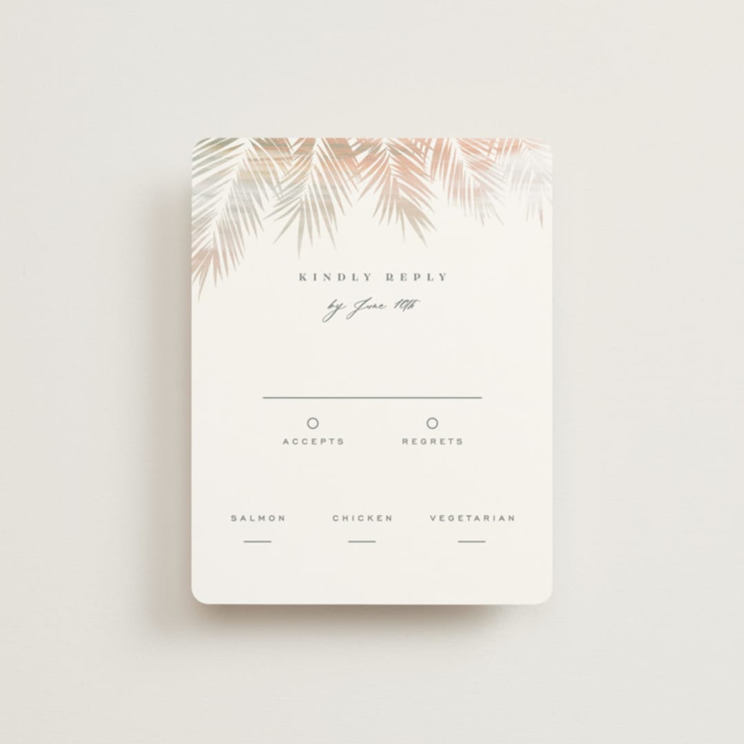 "Painted Leaves" - RSVP Cards in Coconut by Owl and Toad - Front