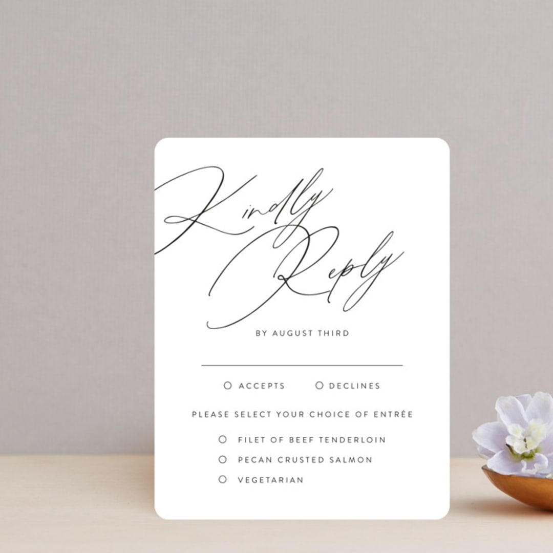 "By Your Side" - RSVP Cards in Crest by Design Lotus - Front