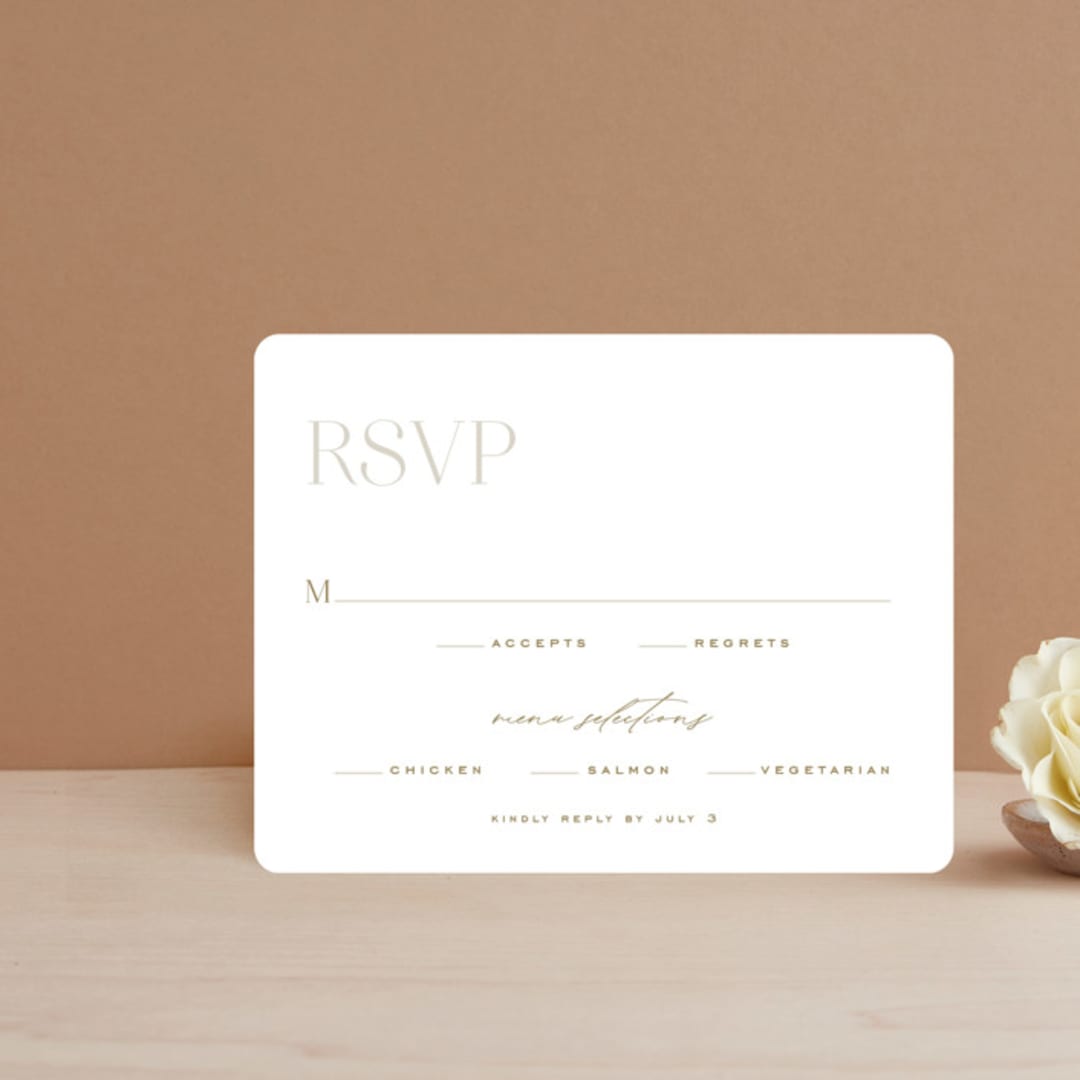 "oval" - RSVP Cards in Natural by Leah Bisch - Front