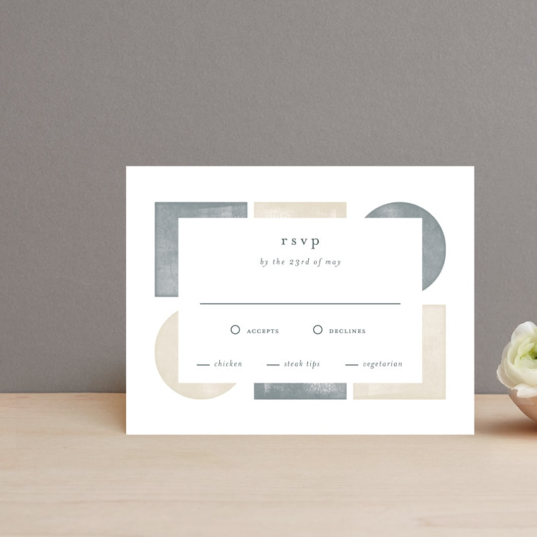 "Abstract Shapes" - RSVP Cards in Vineyard by Paden Gillette - Front