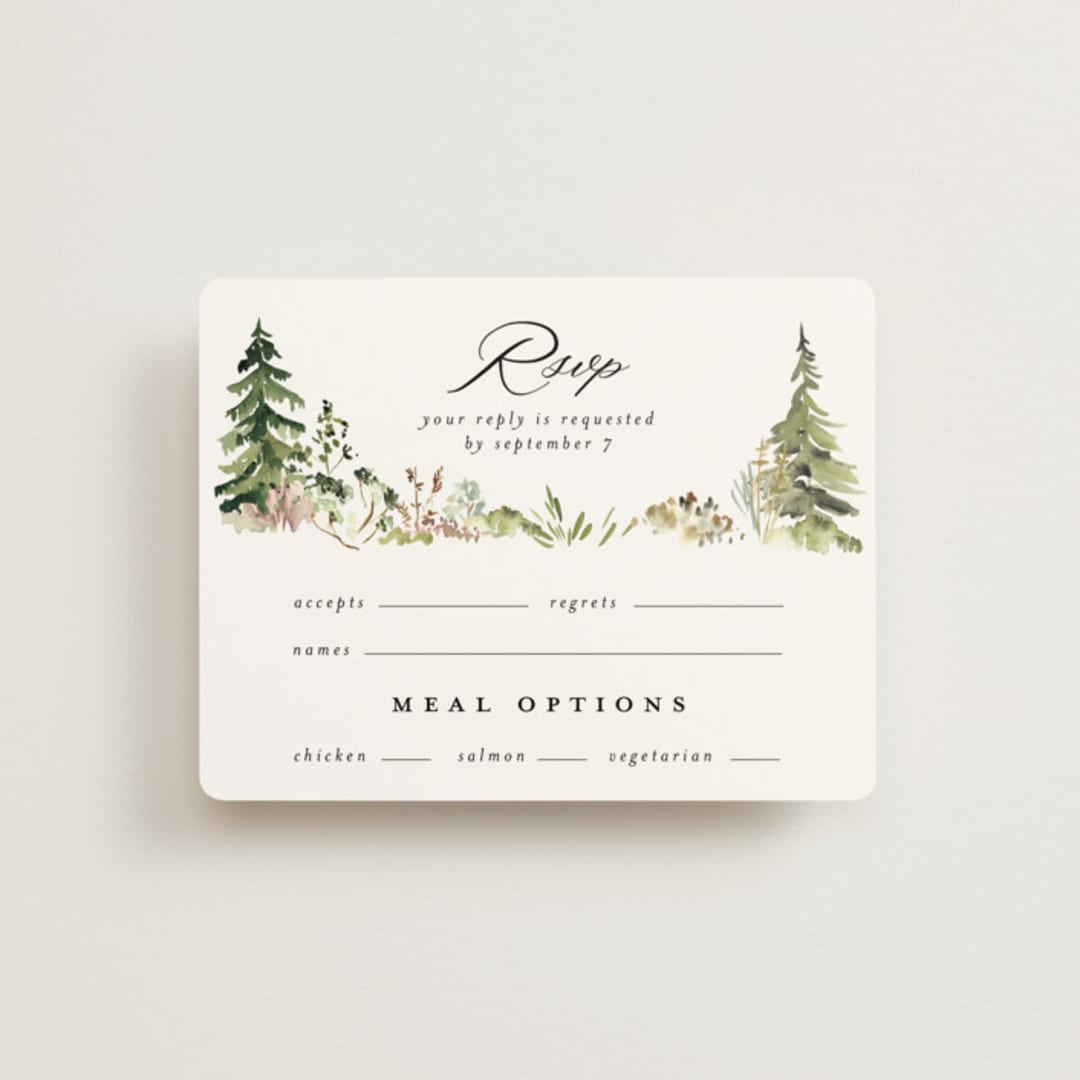 "Great Outdoors" - RSVP Cards in Forest by Petra Kern - Front