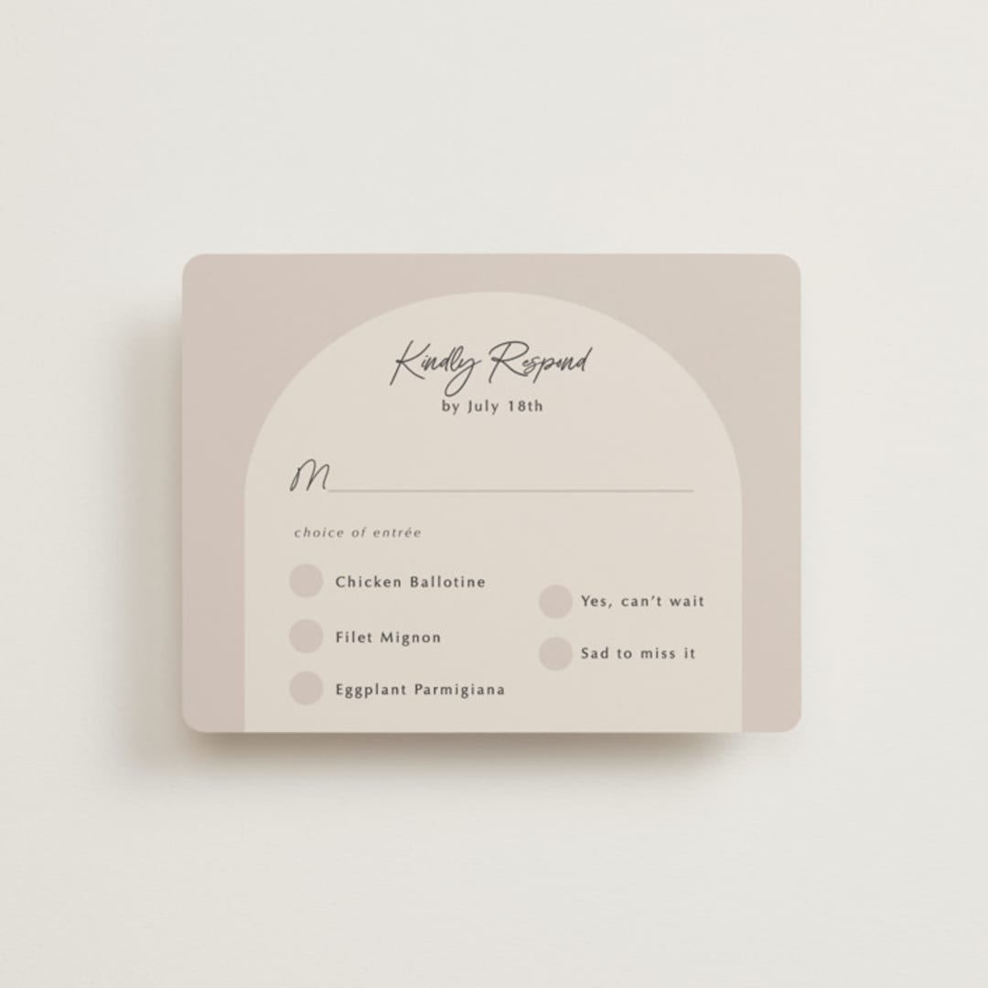 "the arch" - RSVP Cards in Stone by Elly - Front