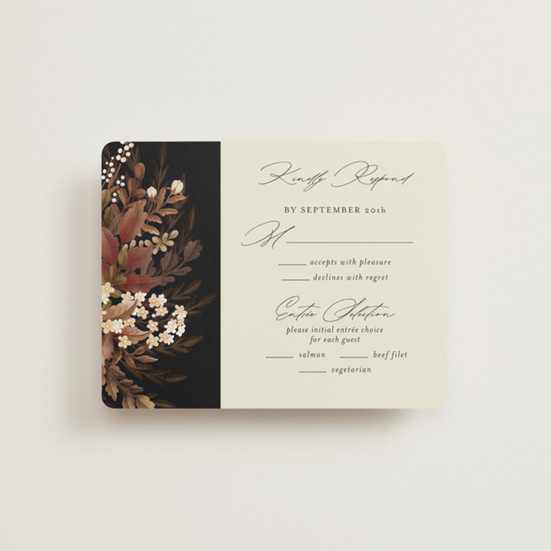 "Falling into Love" - RSVP Cards in Rustic by Chris Griffith - Front