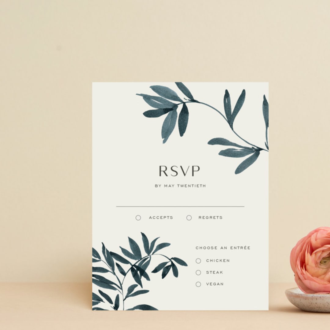 "Adore You" - RSVP Cards in Great Lakes by Design Lotus - Front