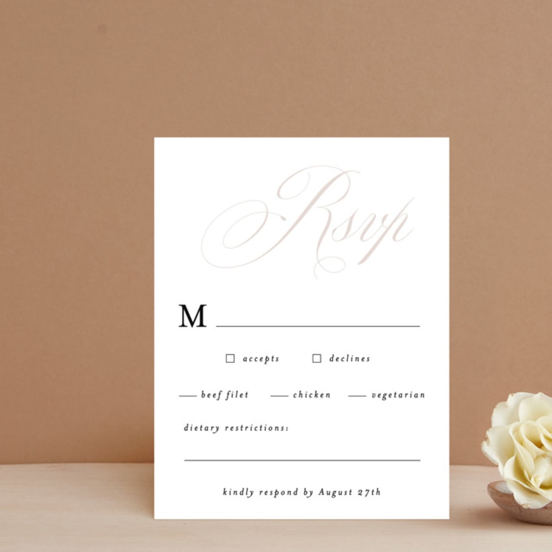 "front and center" - RSVP Cards in Putty by Angela Marzuki - Front