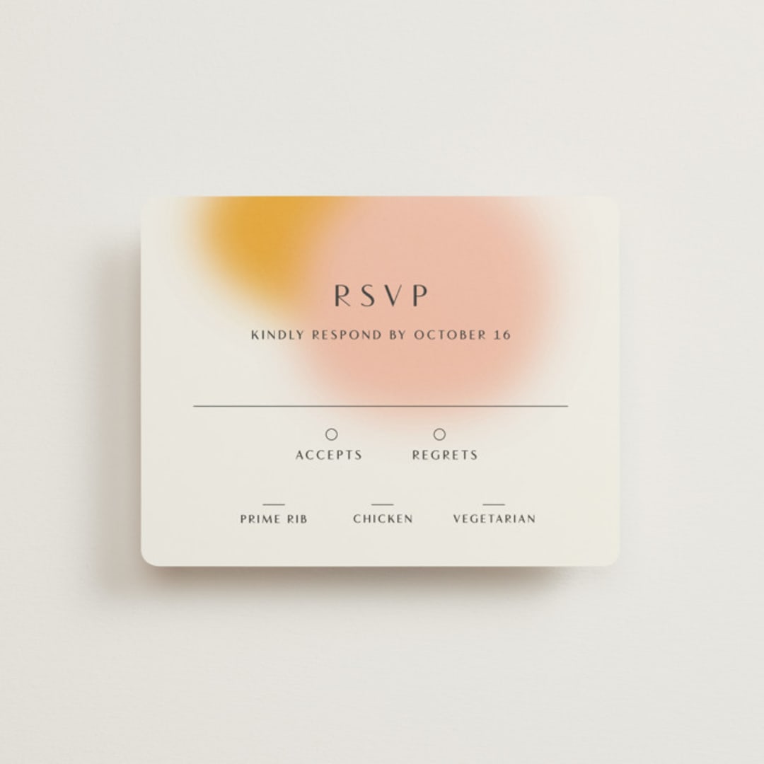 "Blend" - RSVP Cards in Honeysuckle by Sarah Lenger - Front