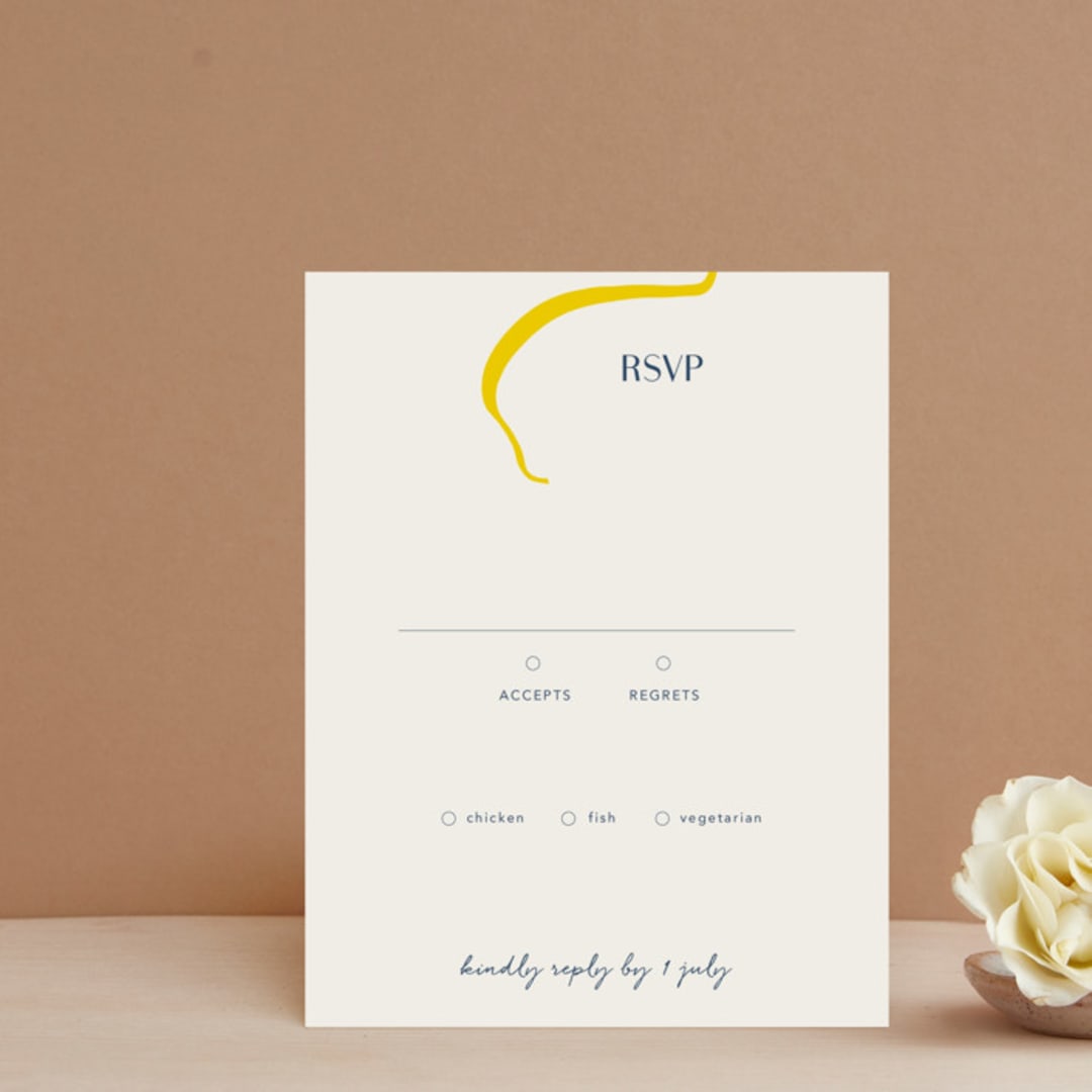 "Ophelia" - RSVP Cards in Golden by Mere Paper - Front