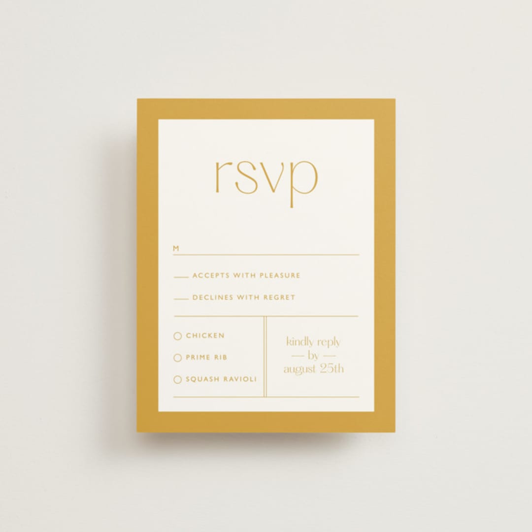 "goldfinch" - RSVP Cards in Sunshine by Lindsay Stetson Thompson - Front