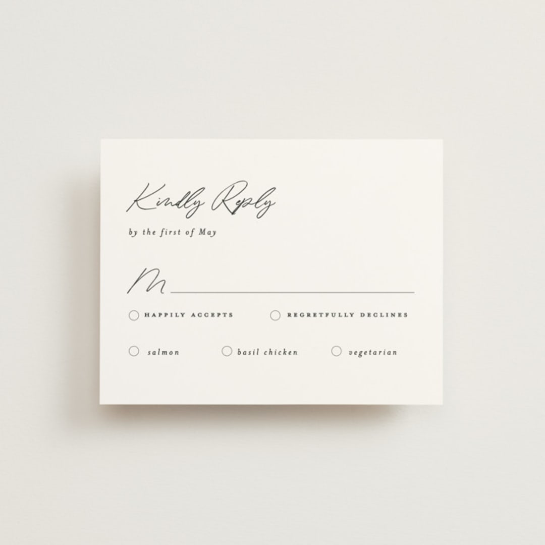 "Macaron" - RSVP Cards in Snow by Nicoletta Savod - Front