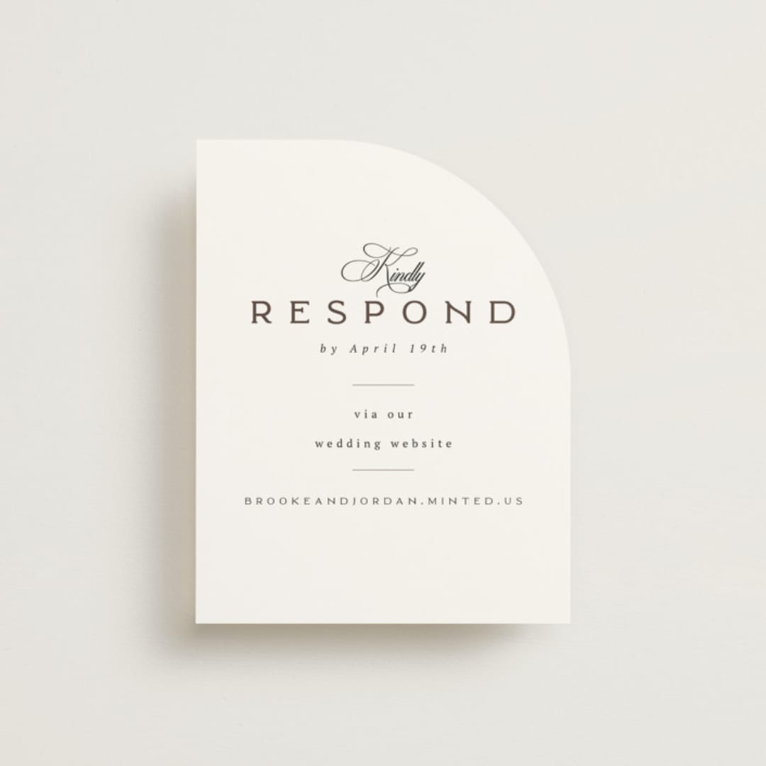 "Side by Side" - RSVP Online Enclosure Cards in Tuxedo by Orasie - Front