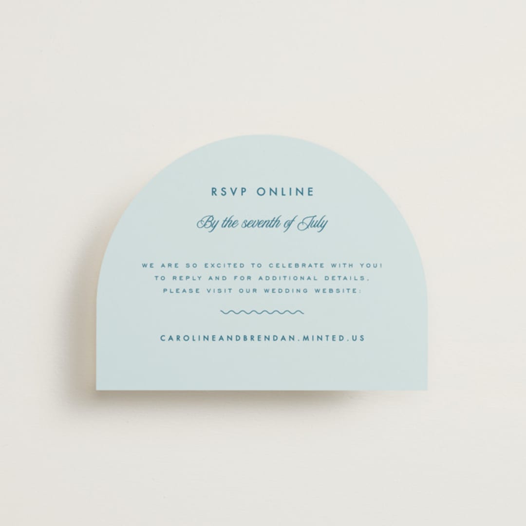 "Coast" - RSVP Online Enclosure Cards in Ocean by Kelly Schmidt - Front