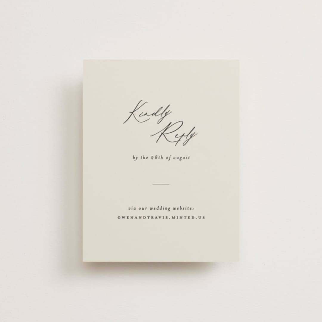 "kinkaid" - RSVP Online Enclosure Cards in Ivory by Carolyn Nicks - Front