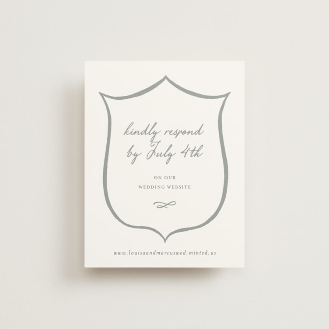 "signature monogram" - RSVP Online Enclosure Cards in Sage by Sara Hicks Malone - Front