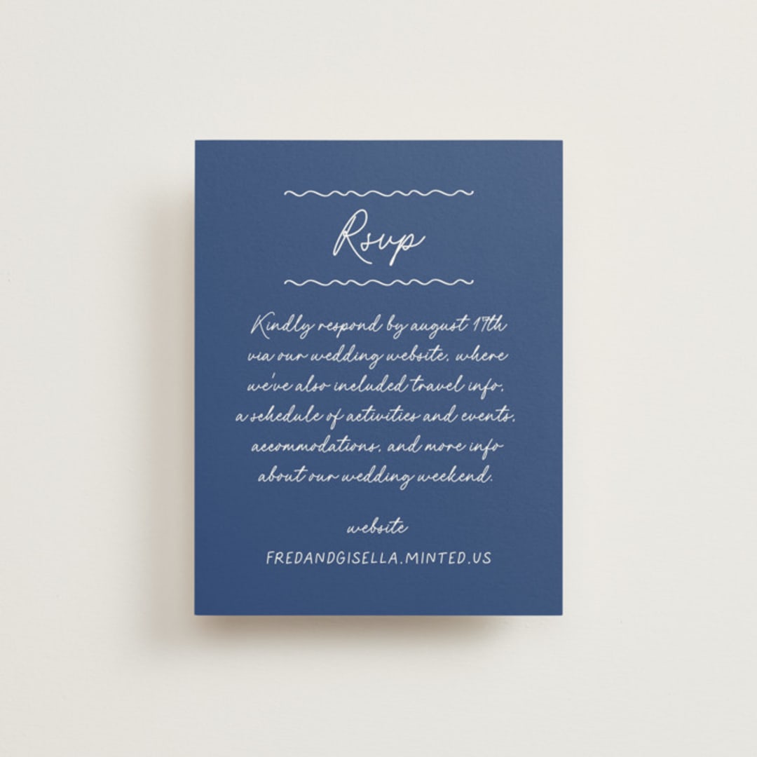 "strazzate" - RSVP Online Enclosure Cards in Santorini by chocomocacino - Front