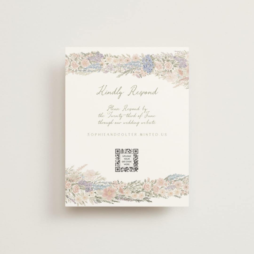 "Charlotte" - RSVP Online Enclosure Cards in Petal by Jenna Holcomb - Front