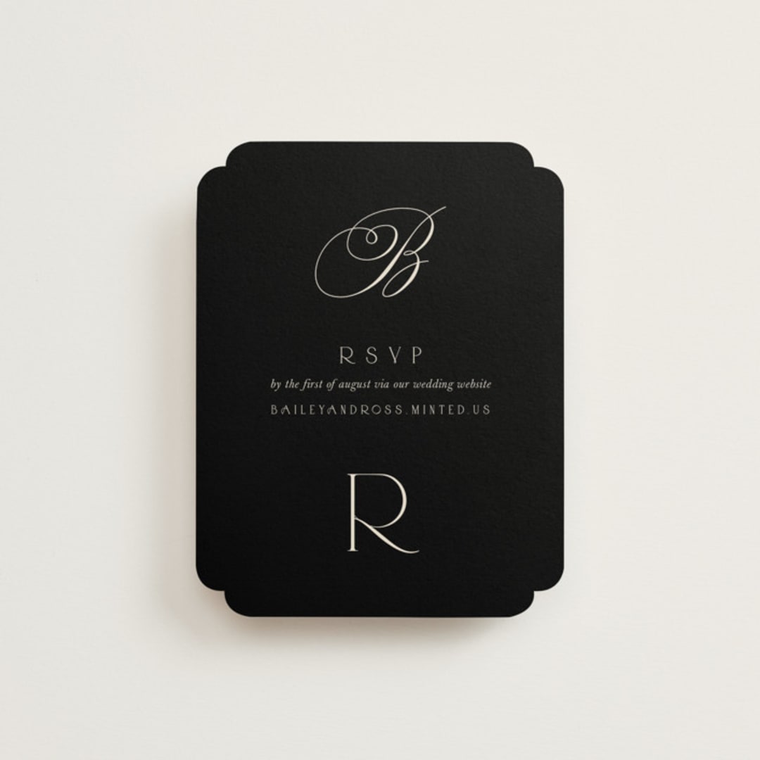 "Refined Beauty" - RSVP Online Enclosure Cards in Cream by Stacey Day - Front