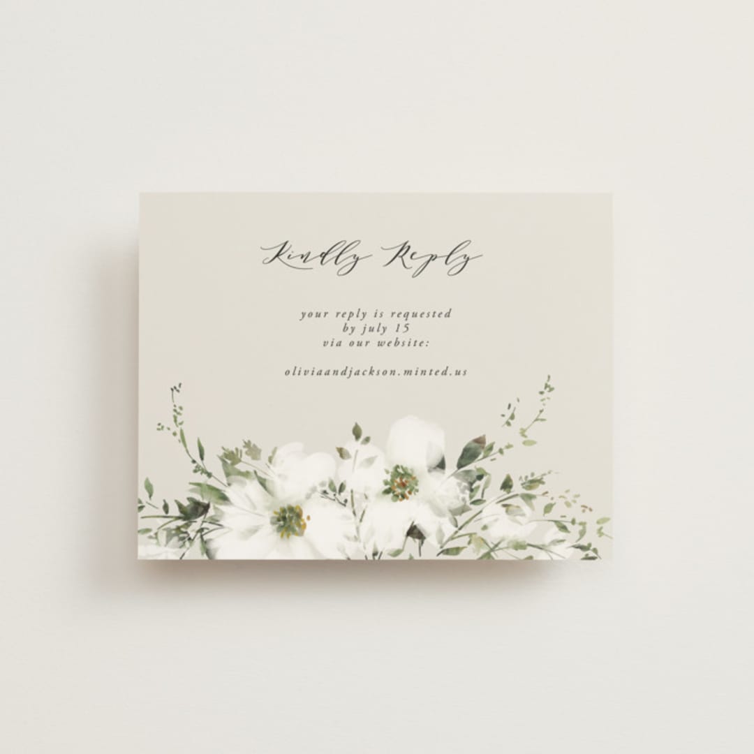 "Verde" - RSVP Online Enclosure Cards in Meadow by Petra Kern - Front
