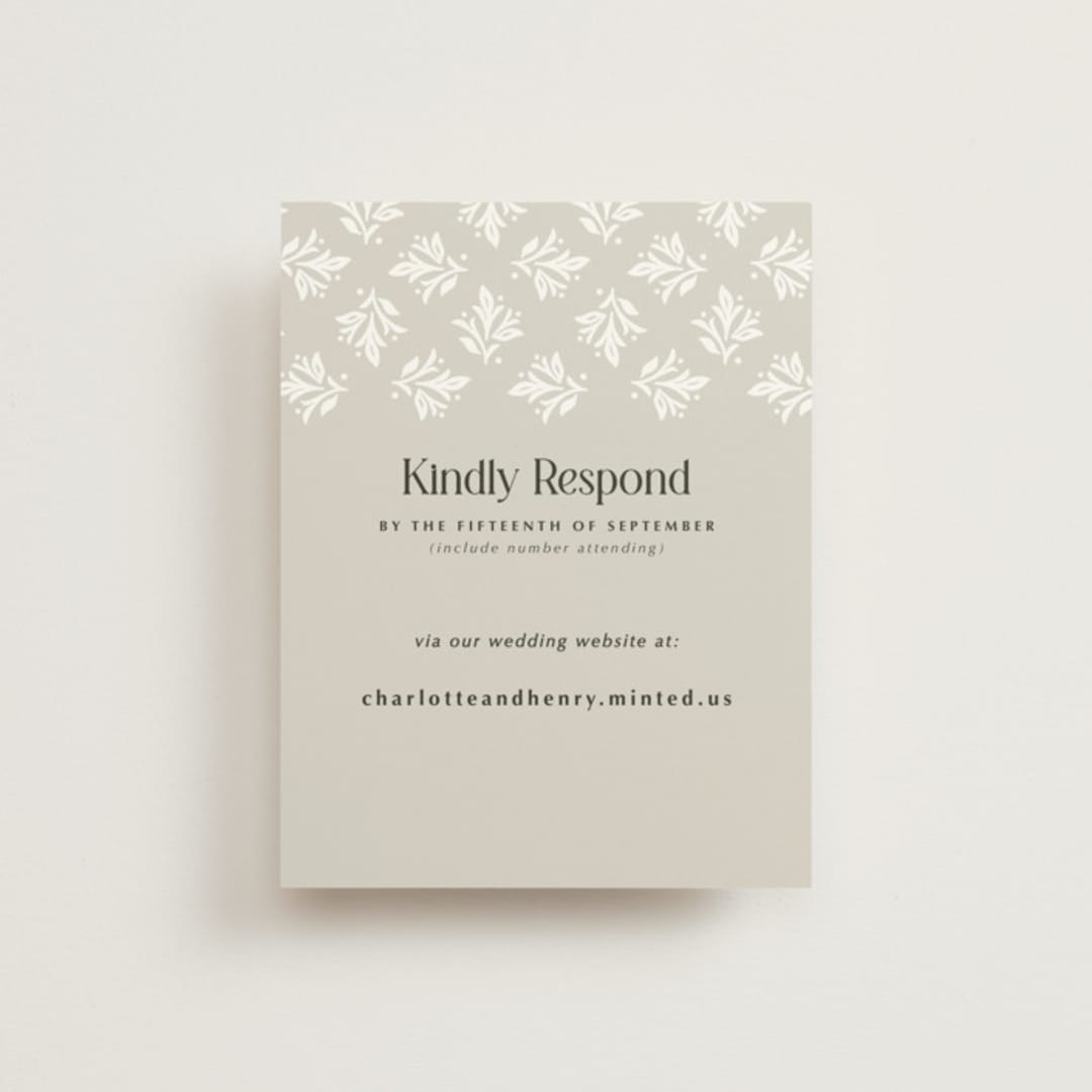 "Litterateur" - RSVP Online Enclosure Cards in Natural by Karen Glenn - Front