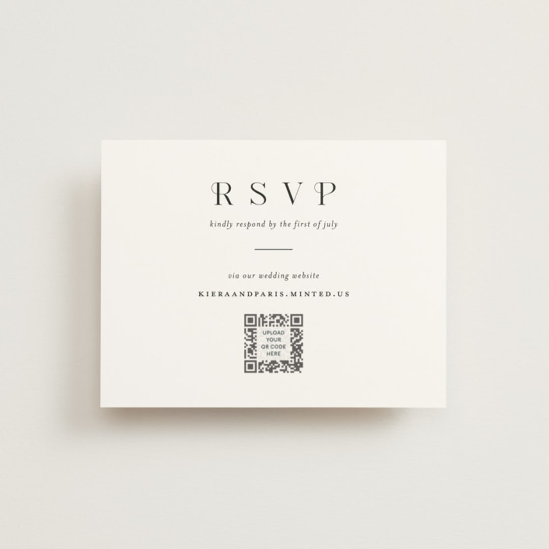 "Embellished Note" - RSVP Online Enclosure Cards in Tuxedo by tuldok - Front
