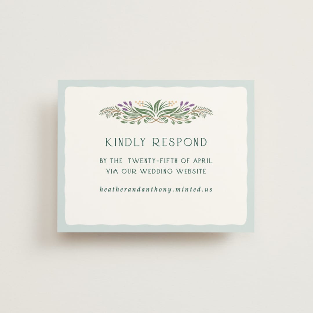 "Sierra" - RSVP Online Enclosure Cards in Spruce by Paper Sun Studio - Front