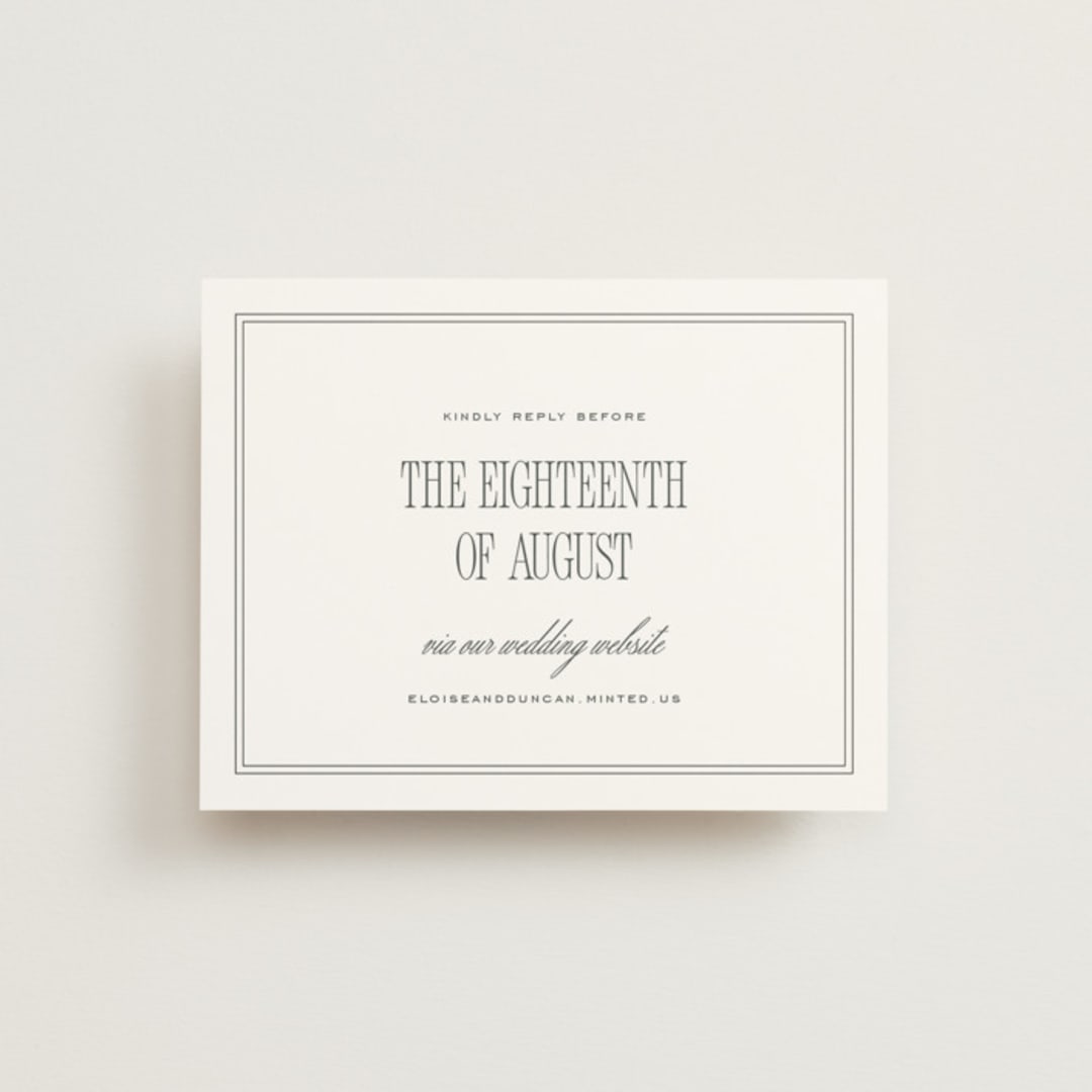 "ris al’amande" - RSVP Online Enclosure Cards in Sugar by chocomocacino - Front