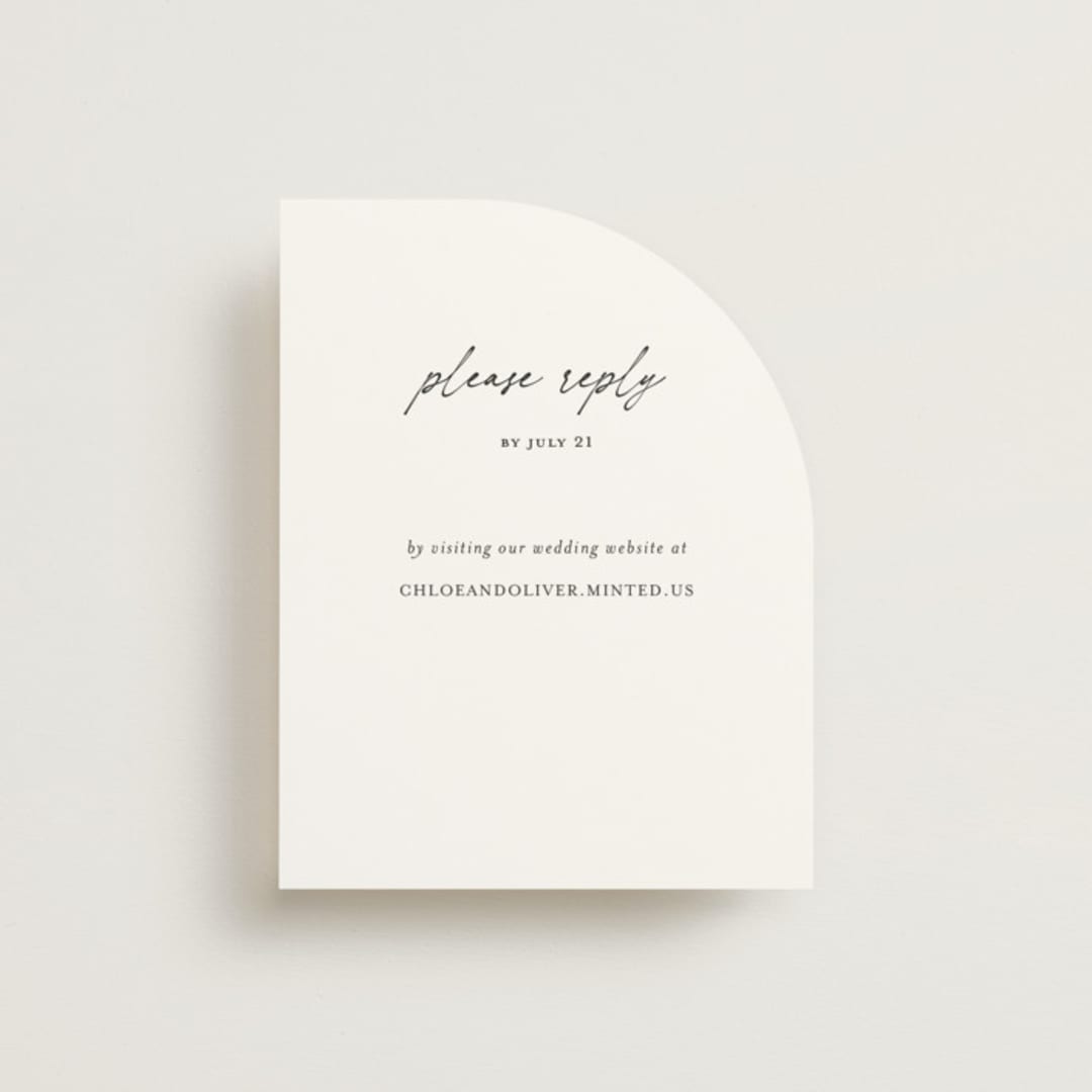"modern classic" - RSVP Online Enclosure Cards in Jasmine by Pippa Shaw - Front