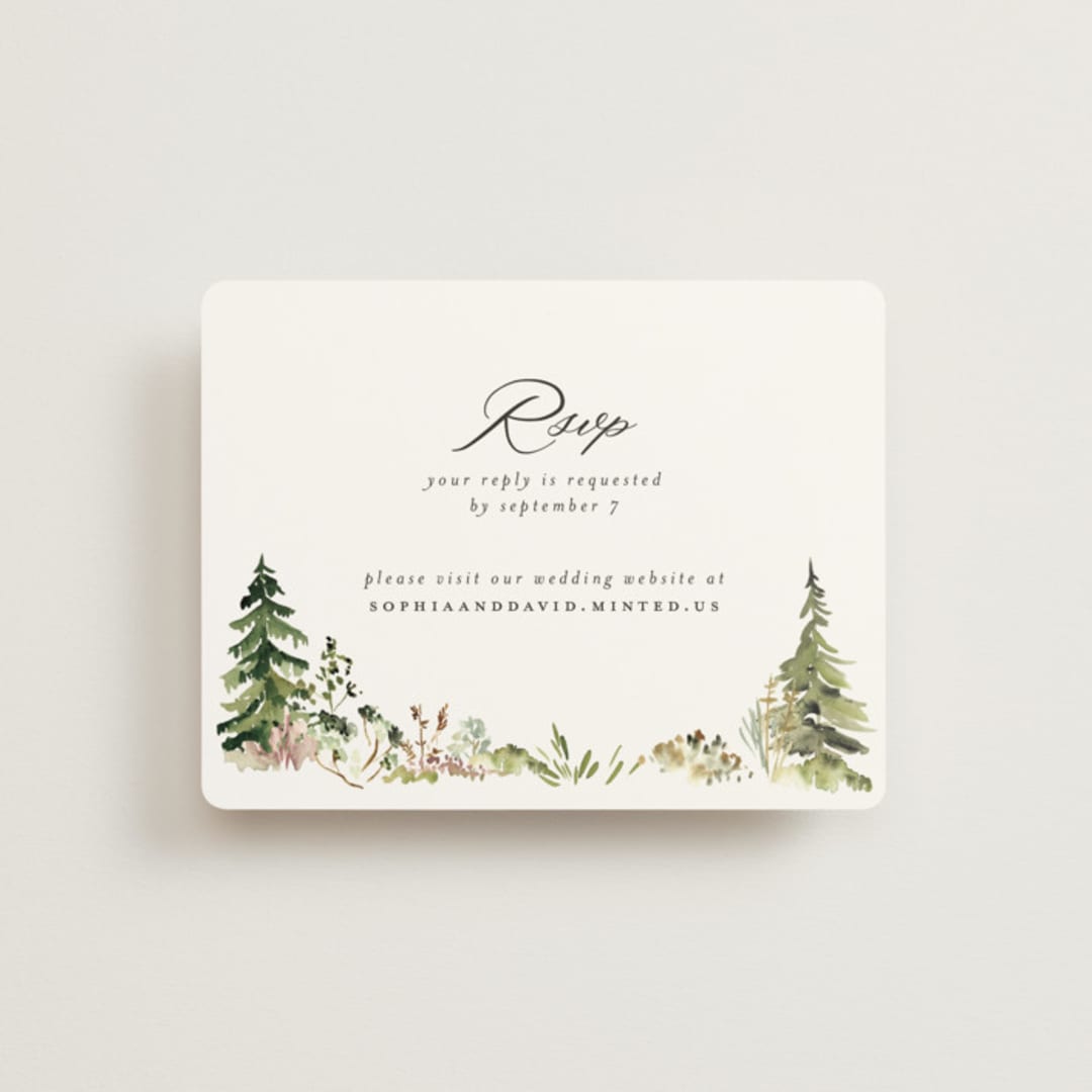 "Great Outdoors" - RSVP Online Enclosure Cards in Forest by Petra Kern - Front