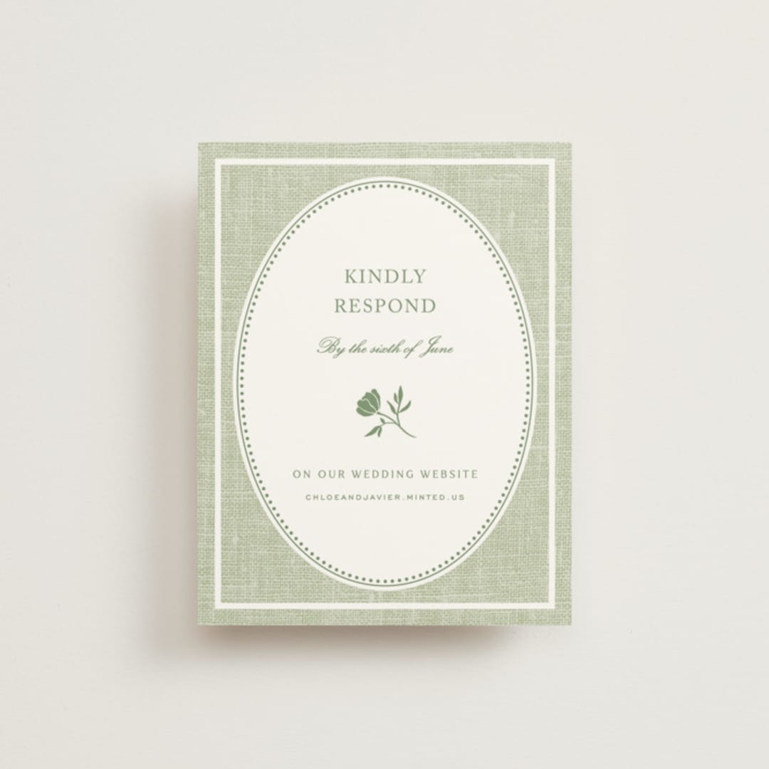 "Summer Linen" - RSVP Online Enclosure Cards in Garden by Kelly Schmidt - Front