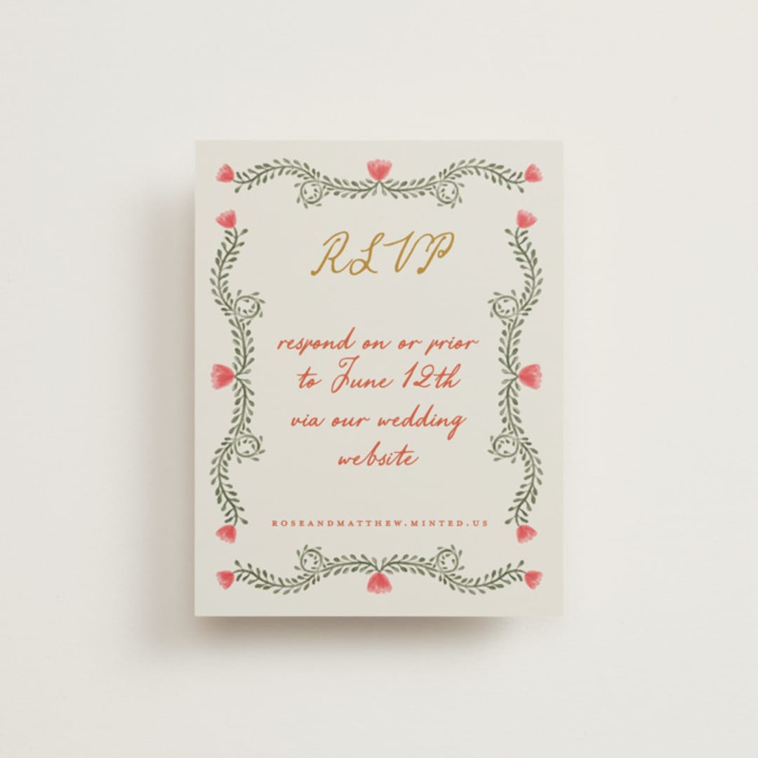 "Chantilly" - RSVP Online Enclosure Cards in Sunset by Maja Cunningham - Front